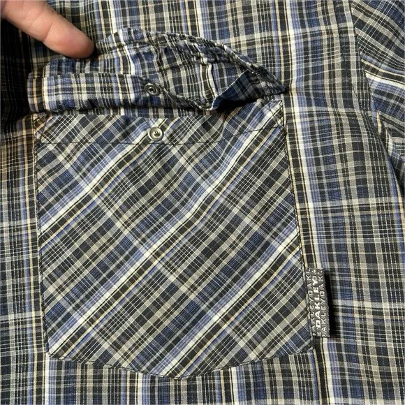 Oakley Plaid Button Up Shirt Mens Medium Short‎ Sleeve Logo - Picture 6 of 7